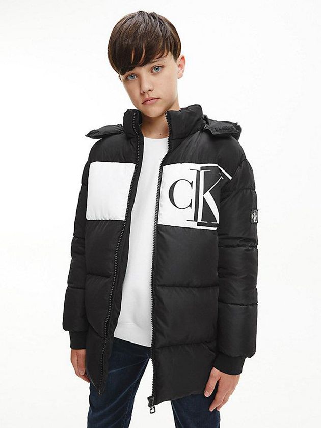 Calvin Klein USA Recycled Polyester Puffer Boys Jacket Black 5708143-NM